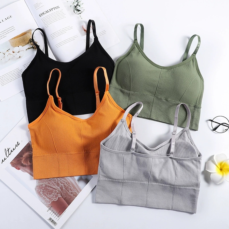 Top with cups, bra top, protective underware, tank top, underwear, (Cross-border trading), beautiful back