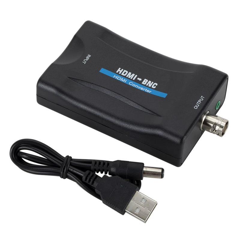 Преобразователь HDMI в BNC, видеоконвертер HDMI→BNC, совместимы PAL/NTSC, две формы вывода