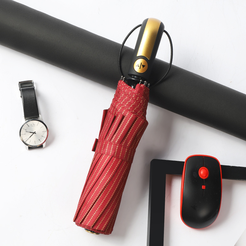 Golden stripe 10K automatic-wine red