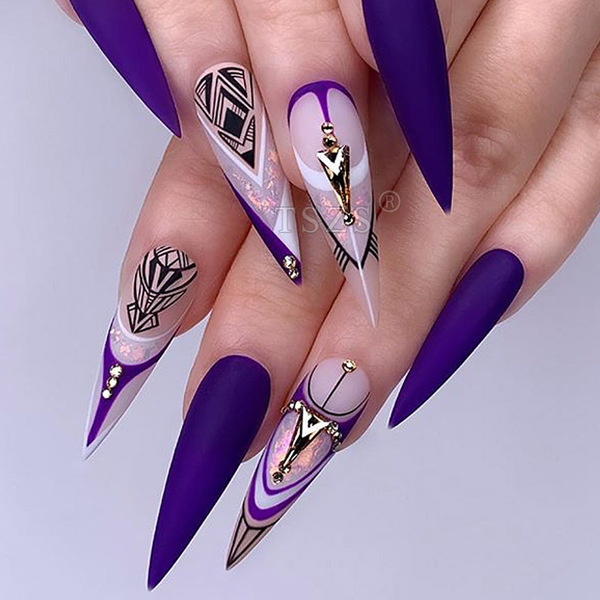 Transparent fake nails