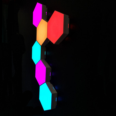 BL-Q01 Manufactor Supplying remote control modular Hexagon Colorful Cellular lights touch Discoloration modular Cellular lights