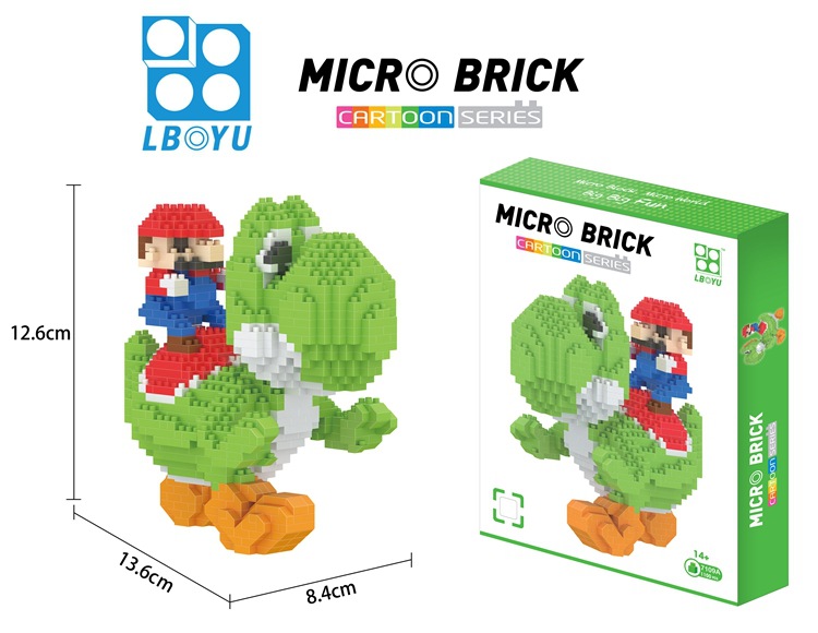 Lebaiyu 7081A miniatura pequeña partícula bloques de construcción de juguete micro partícula anime Montaje e inserción 7195A-7198A