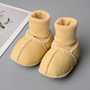 Demi-season children's fleece footwear for early age, soft sole