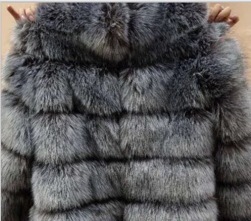 Женская короткая шуба из искусственного лисьего меха, искусственный mink, длинный рукав, мультицвет, размеры S–5XL