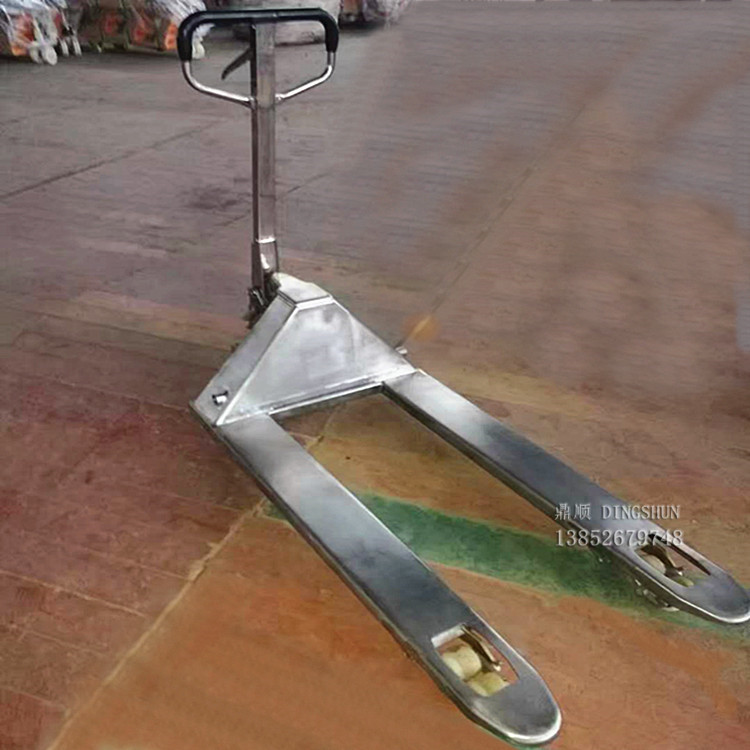 批发食品冷库2T3T304不锈钢手动搬运车 防酸防腐蚀冷库手动叉车