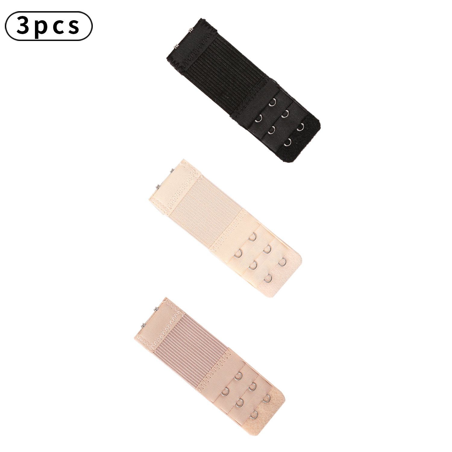 3 piezas [traje de combinación transfronterizo] elástico tres filas dos hebillas hebilla de extensión de acero inoxidable hebilla de extensión elástica hebilla trasera