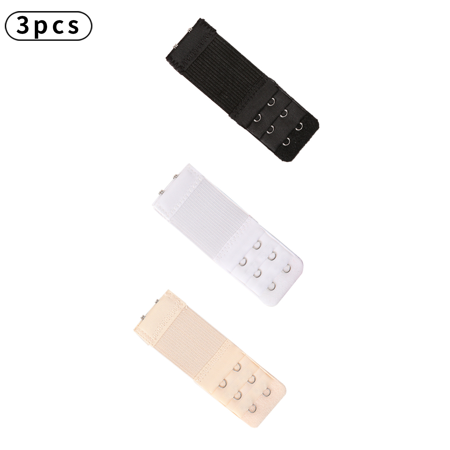 3 piezas [traje de combinación transfronterizo] elástico tres filas dos hebillas hebilla de extensión de acero inoxidable hebilla de extensión elástica hebilla trasera