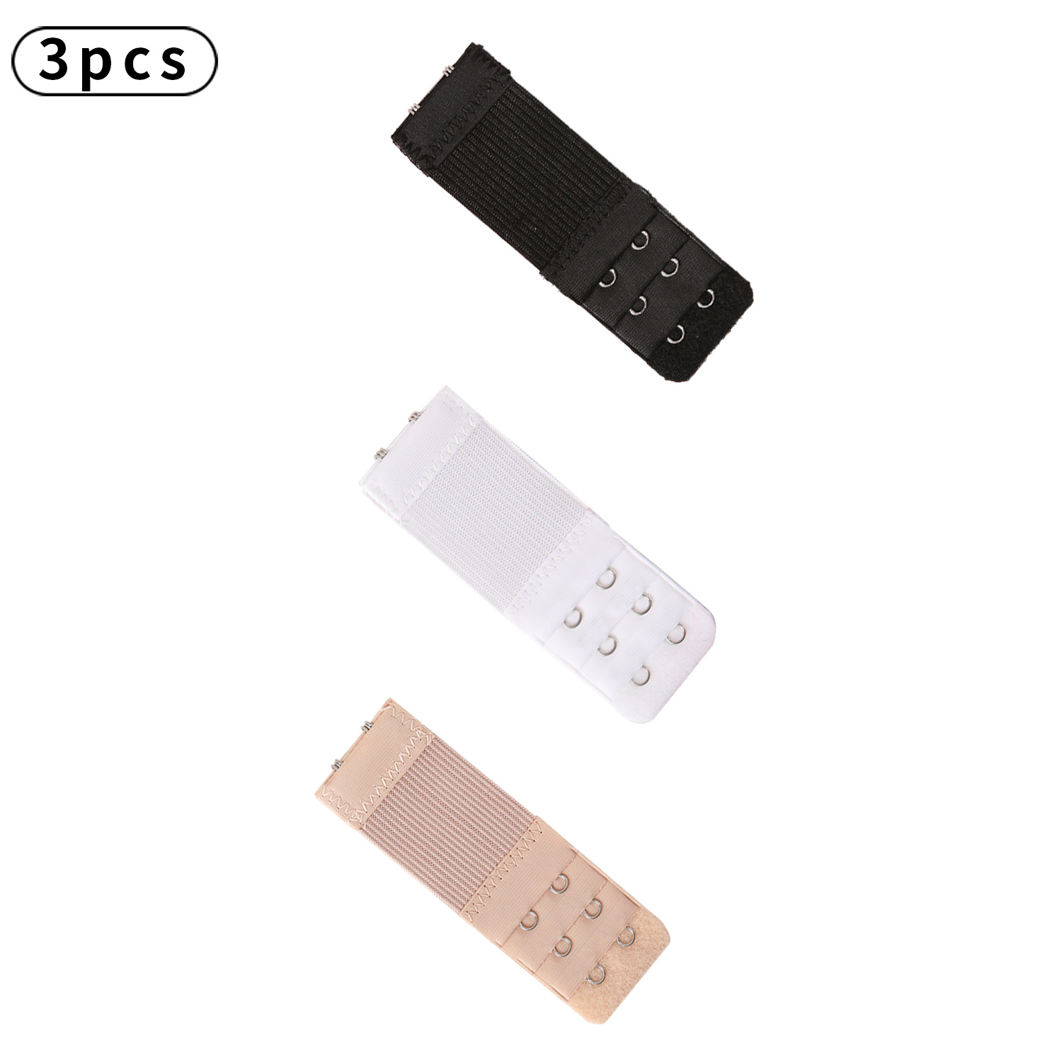 3 piezas [traje de combinación transfronterizo] elástico tres filas dos hebillas hebilla de extensión de acero inoxidable hebilla de extensión elástica hebilla trasera