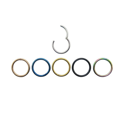 Mercure 316 Stainless steel Bihuan Smooth Round wire seamless Ornament Titanium Split ring human body puncture Jewelry