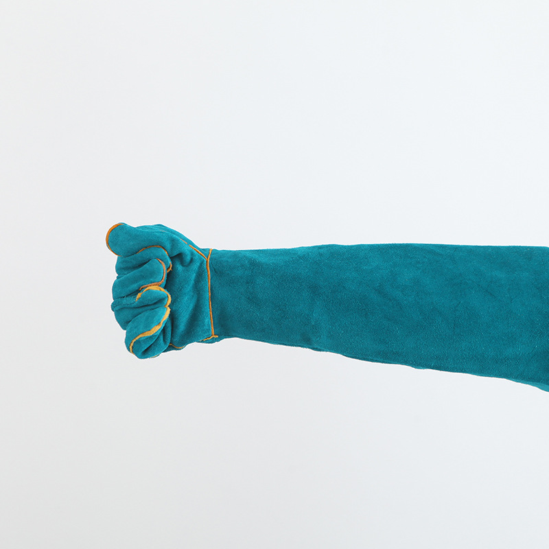 60CM电焊手套批发牛皮手套加厚加长劳保焊工手套牛皮防护手套