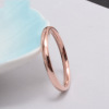 Two-color jewelry, stone inlay, zirconium, wedding ring, wish, European style