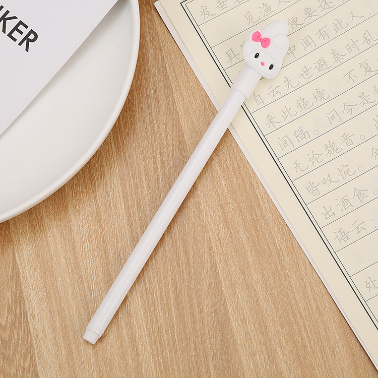 Pluma de gel creativo lindo estudiante papelería dibujos animados niña pluma de agua de alta calidad parche Oficina firma pluma fábrica
