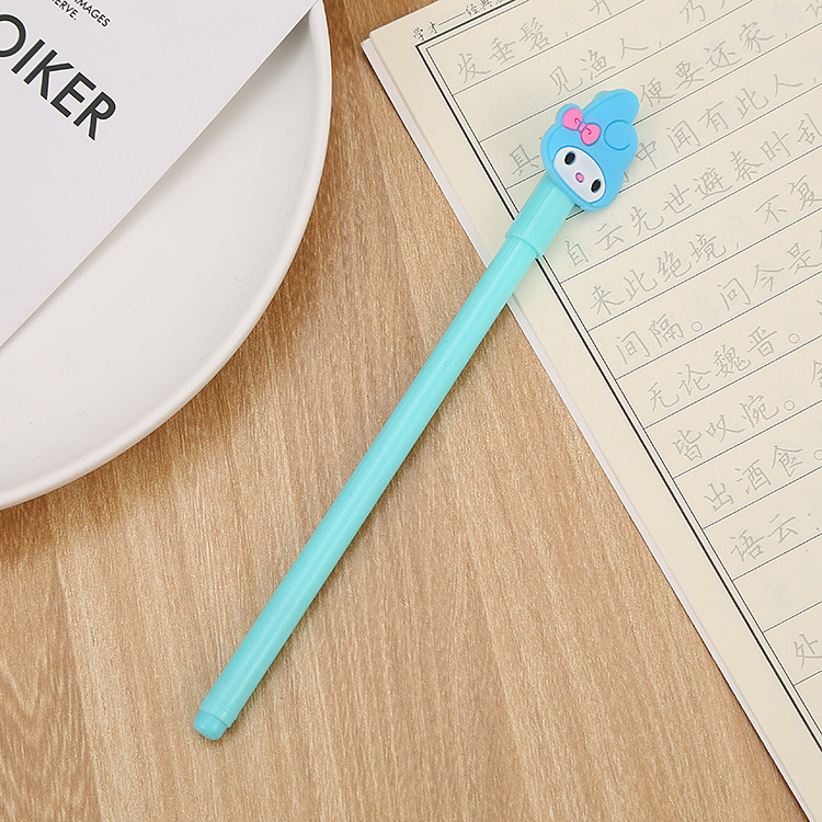 Pluma de gel creativo lindo estudiante papelería dibujos animados niña pluma de agua de alta calidad parche Oficina firma pluma fábrica