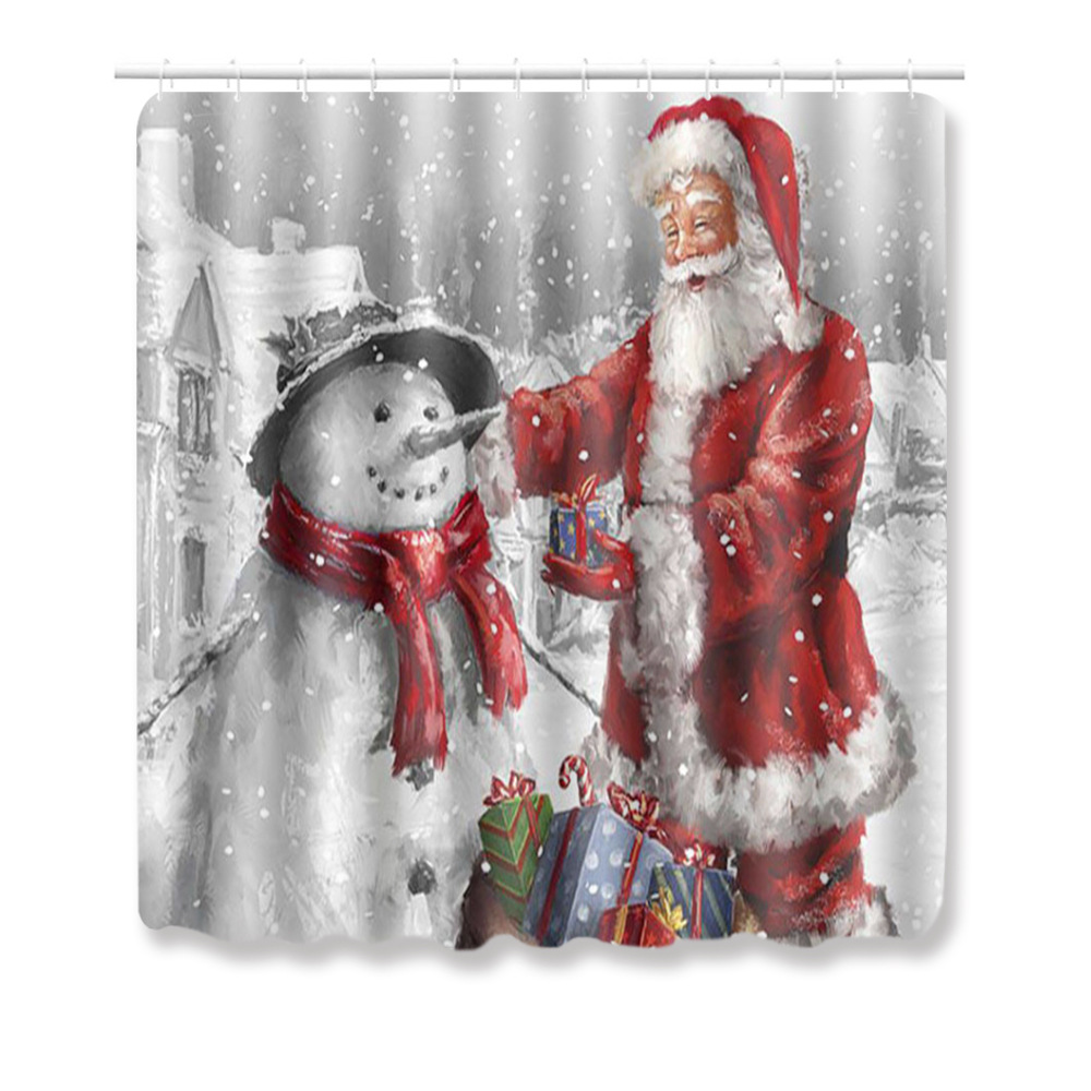Navidad muñeco de nieve alfombra de baño alfombra de puerta inodoro de tres piezas antideslizante alfombra de piso transfronterizo en stock deseo amazon 1