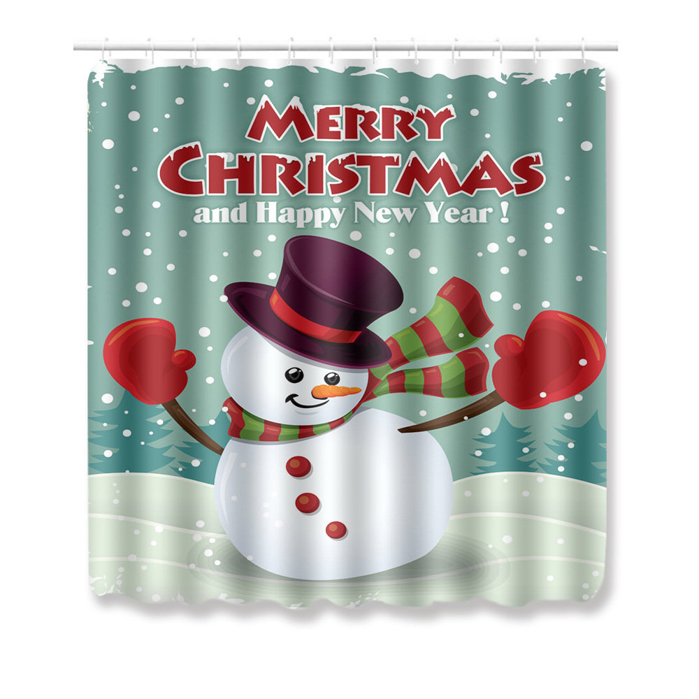 Navidad muñeco de nieve alfombra de baño alfombra de puerta inodoro de tres piezas antideslizante alfombra de piso transfronterizo en stock deseo amazon 1