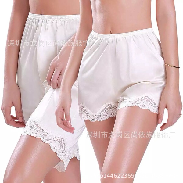 lace silk summer shorts for leisure