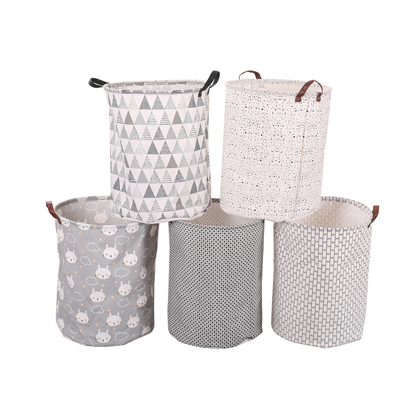 Cesta de ropa de algodón y lino para el hogar cesta de almacenamiento de tela plegable Cubo de almacenamiento ropa sucia cesta de almacenamiento de juguete cesta de la ropa
