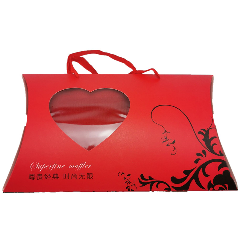 年会大红喜庆礼品纸盒丝巾围巾包装盒元宝盒服装丝绸礼盒现货批发