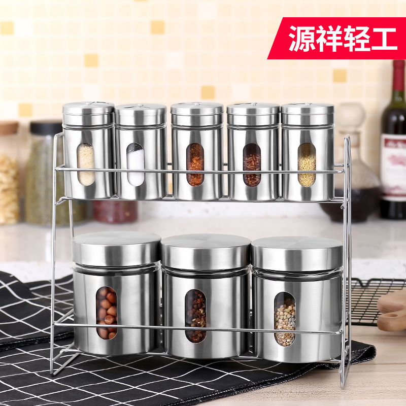 Juego de frascos de vidrio herméticos sin plomo para especias, venta al por mayor