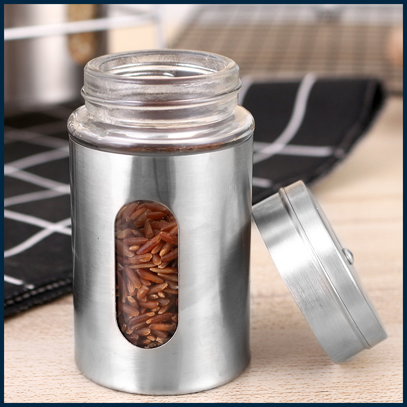 Juego de frascos de vidrio herméticos sin plomo para especias, venta al por mayor