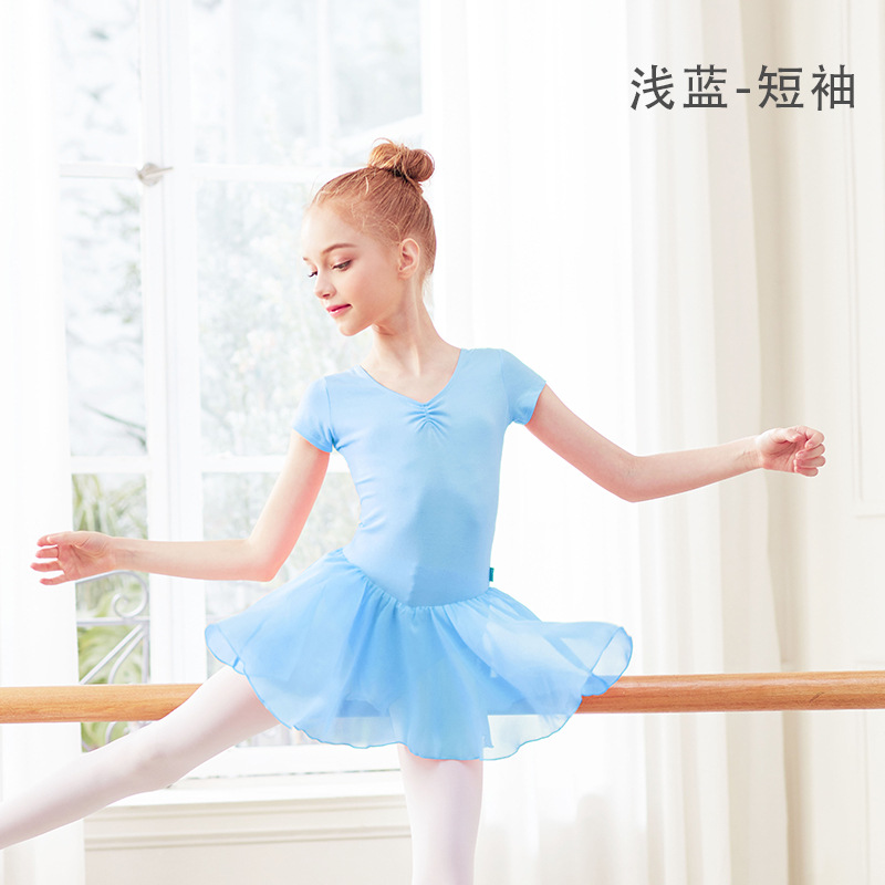 Ropa de baile para niños ropa de práctica de manga larga para niñas falda de Ballet para Niñas Ropa en forma de arco ropa de clasificación de baile chino