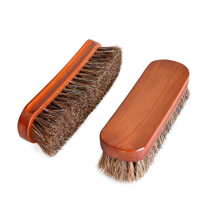Precio de fábrica de madera maciza grande cepillo de pelo de caballo puro necesidades diarias hogar protección del medio ambiente cepillo de zapatos aceite pulido eliminación de polvo cepillo de pelo suave