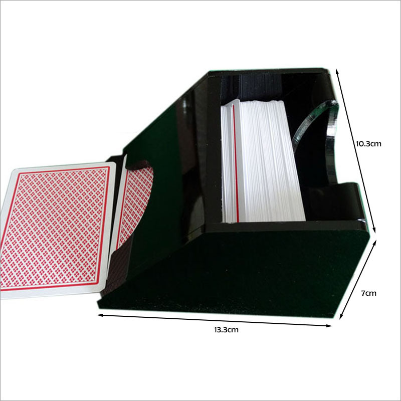 Máquina de emisión de tarjetas de póquer máquina de emisión de tarjetas manual negro o transparente puede contener 1 caja de tarjeta de cubierta