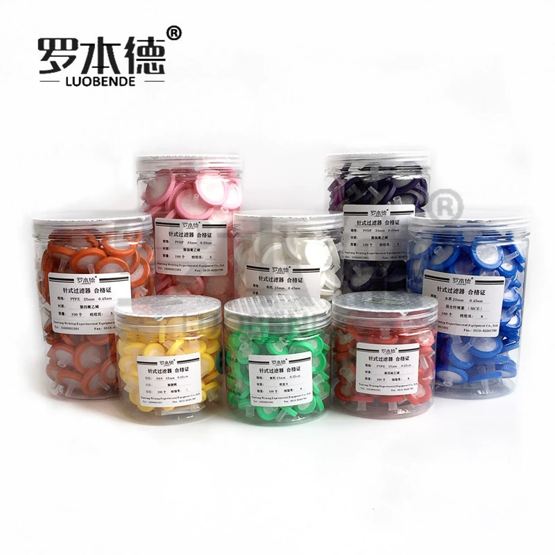 Одноразовый игольчатый фильтр, нейлоновый, на водной основе, 13/25/33 мм, 0.22 мкм, 0.45 мкм