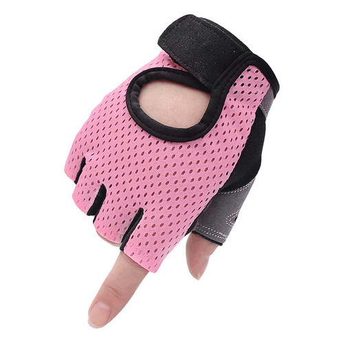 Fitness half-finger gloves for women training gym dumbbell yoga non-slip sports cycling butterfly mesh breathable thin foreign trade