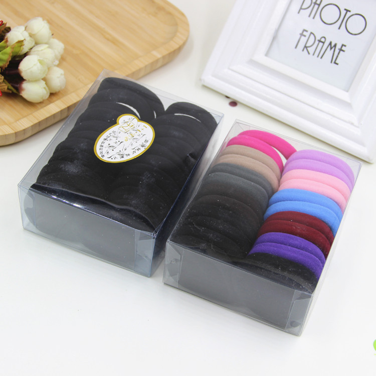Whole box price female fashion glossy rubber band head rope wholesale fashion seamless rubber band 24 pieces