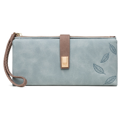 Cartera larga para mujer Hopper* de Amazon, estilo europeo y americano retro, con hebilla plegable, bolso multifuncional para teléfono móvil.