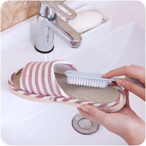 Plastic small shoe brush with thick handle, soft bristle cleaning brush, decontamination laundry brush, small brush, simple shoe brush gift