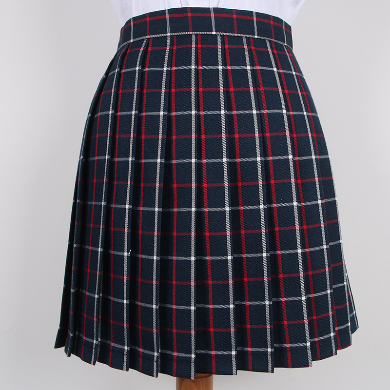 Blue Forte Red and White No. 30 Grid Skirt