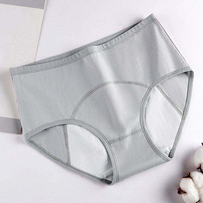 Ropa interior fisiológica de las mujeres de talla grande algodón período menstrual anti-fuga lateral pantalones fisiológicos período menstrual ropa interior anti-fuga lateral delantera y trasera