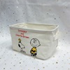 Japanese cute table small storage basket, cartoon cloth, foldable storage system