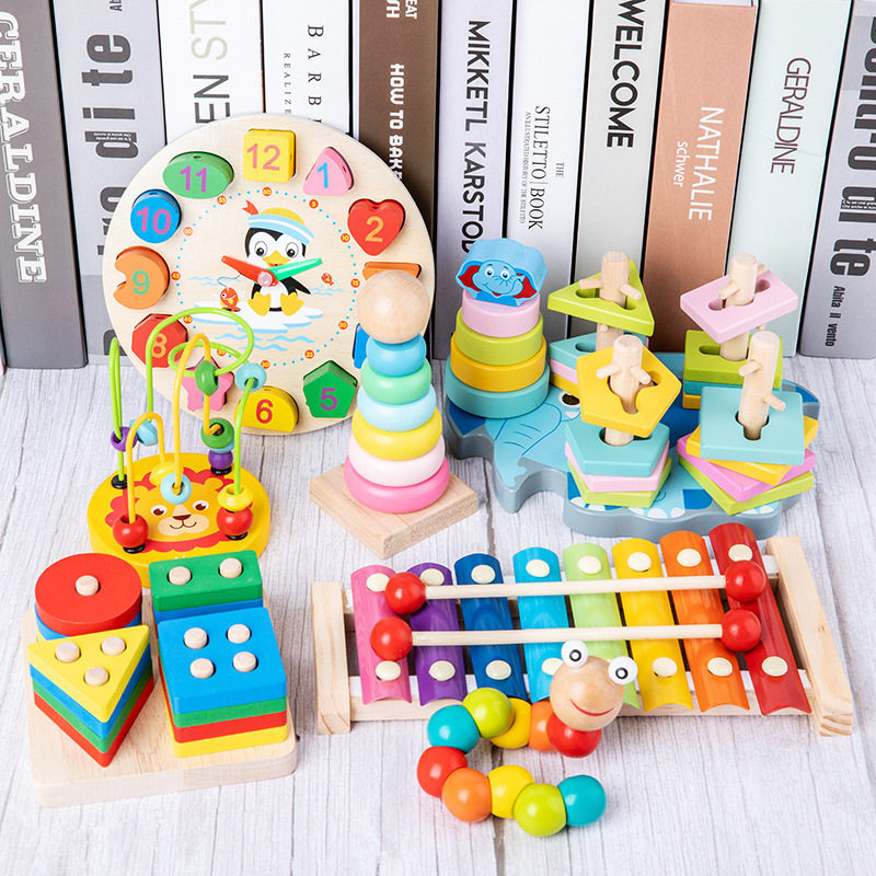 Early education baby toys, baby beads, children's building block sets, knocking piano, twisting insects, educational intelligence development gifts