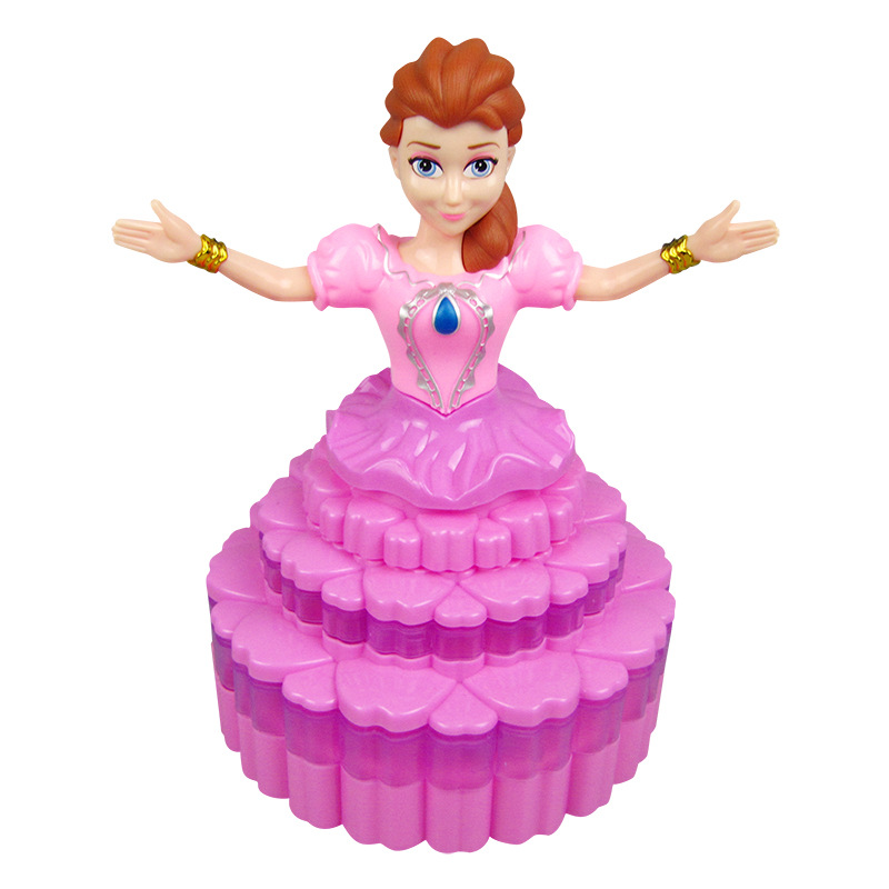 Muñeca de baile de los niños creativo música luminosa eléctrica princesa juguete al por mayor baile princesa robot