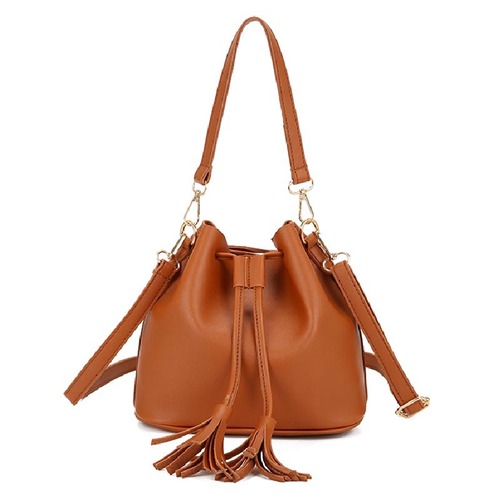 Bags for women new Korean style women's bags fashion trend pu tassel single shoulder diagonal bucket bag women's handbag