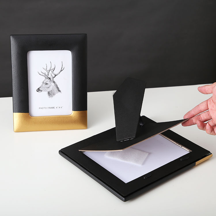 Light Luxury Black Gold Ceramic Photo Frame Ornaments Creative Home Accessories Nordic Home Model Room Soft Decoration