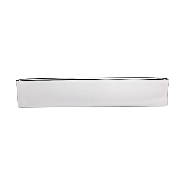 Hengying lavabo arte Mesa cuenca negro borde rectangular Estilo nórdico simple moda cerámica borde Delgado image 5