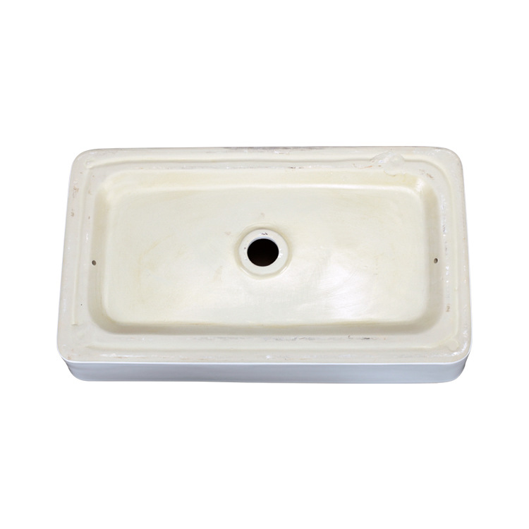 Hengying lavabo arte Mesa cuenca negro borde rectangular Estilo nórdico simple moda cerámica borde Delgado image 4