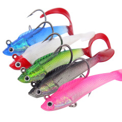 Wheeler Lure Soft Bait Roller/Tail Lead Fish Hook Accessory Set 7.5cm 9g Soft Fish Shaped Artificial Lure Wholesale