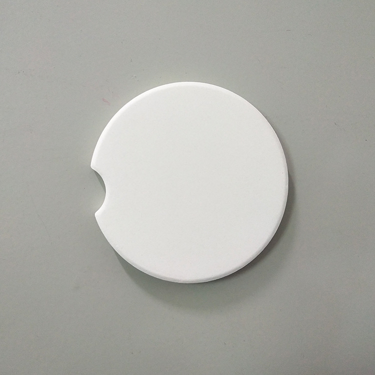 Creative Ceramic Notch Car Coaster Heat Insulation Pad Gift Accompanying Gift Making Car Ceramic Sheet Factory Direct Supply