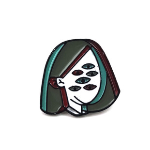 European and American creative multi-eye girl head portrait design oil dripping brooch jewelry Denim backpack badge accessories