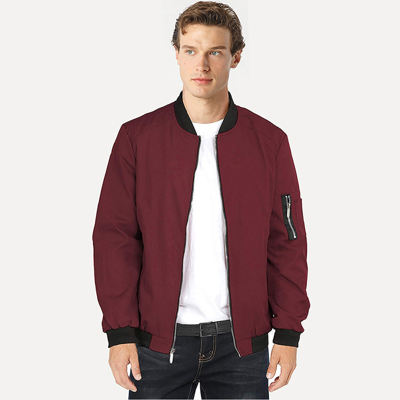 Spring and Autumn Plus Size Sports Casual Stand Collar Jacket Air Force One Ma01 Pilot Baseball Uniform with Multiple Pocket Design