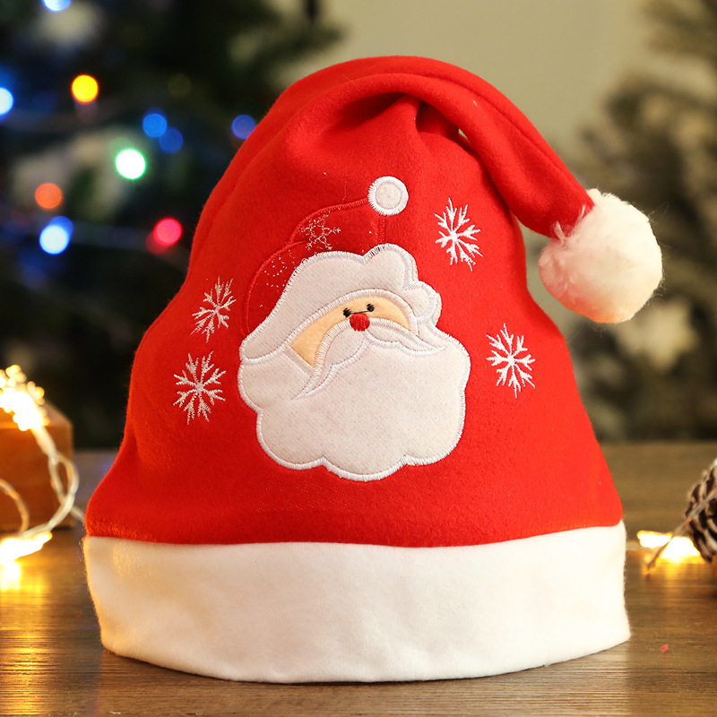 クリスマス帽子クリスマスプレゼント子供大人雪だるま老人鹿長絨毛鹿角造形装飾帽子|undefined