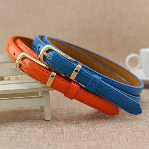 Korean style pin buckle all-match dress belt female manufacturer women's fine candy color decorative belt one piece drop belt