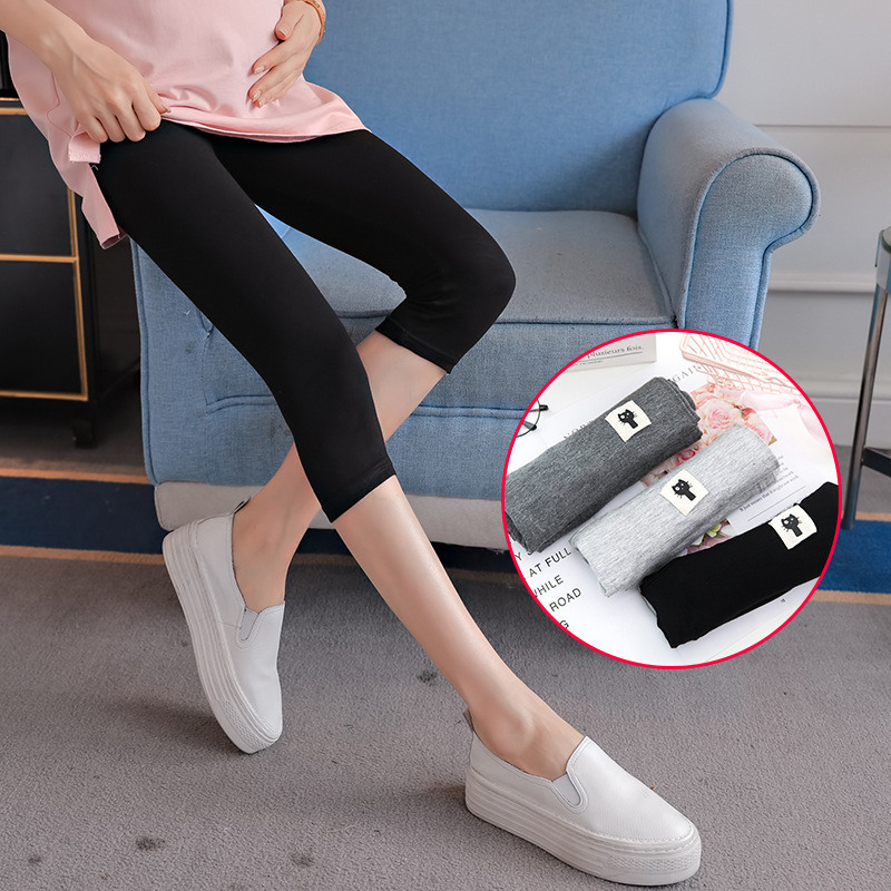 Factory direct modal cropped pants pregnant women leggings abdominal pants casual Joker maternity clothes
