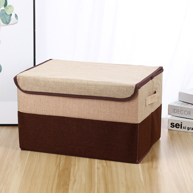 Caja de almacenamiento de costura de lino caja de almacenamiento de juguete caja de almacenamiento caja de organización tamaño lavable se puede pedir tienda de fábrica