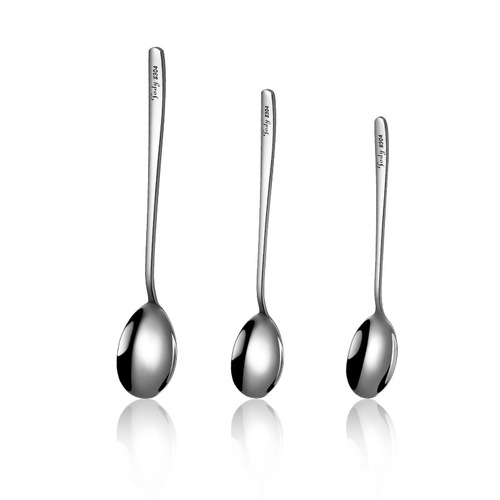 Korean-style spoon 304 stainless steel spoon, thick stirring ice spoon, coffee spoon, household dining spoon, soup spoon